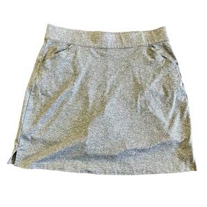 PETER MILLAR Gray Knit Skirt Skort‎ Tennis Pickleball Sz M Travel Gym Golf UPF